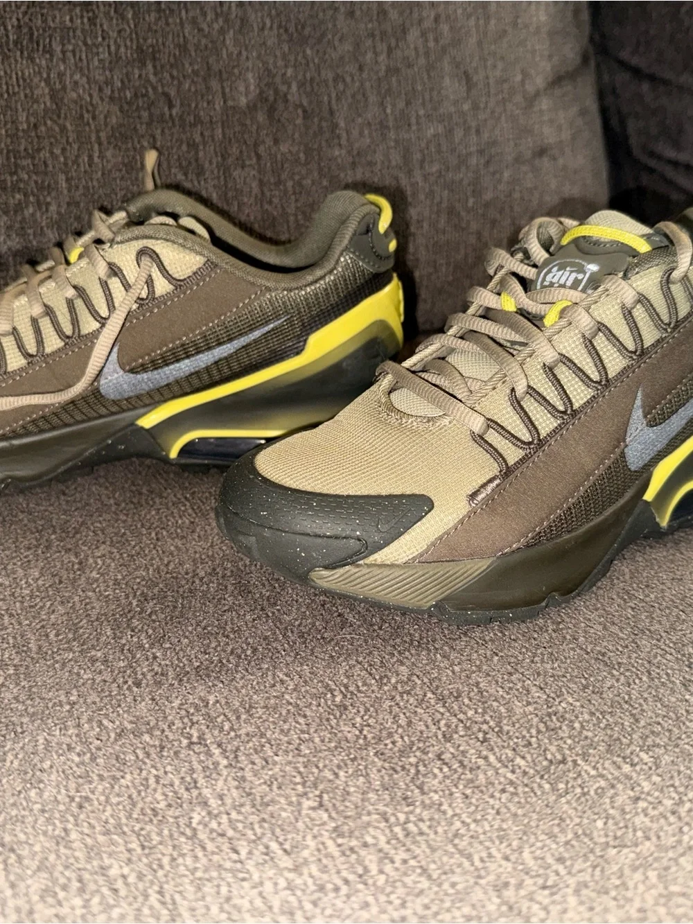 Nike Kids Brown & Yellow Air Max Style Sneakers
